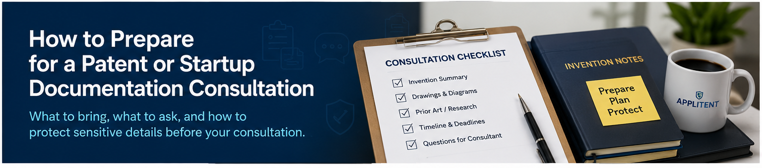 How to Prepare for a Patent or Startup Documentation Consultation